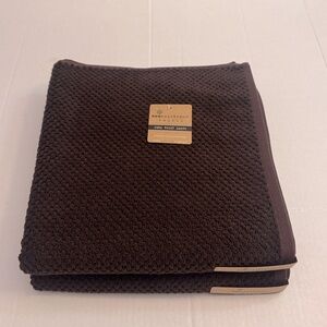 2pc ECOEXISTENCE Bamboo Zero Twist Loops Bath Towel Set-Dark Chocolate-DKCHOC25